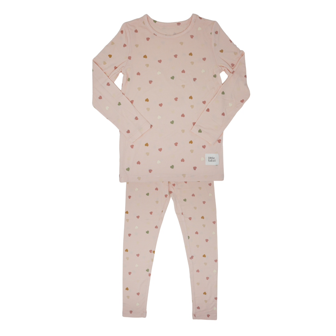 Hearts Printed Bamboo Pajama