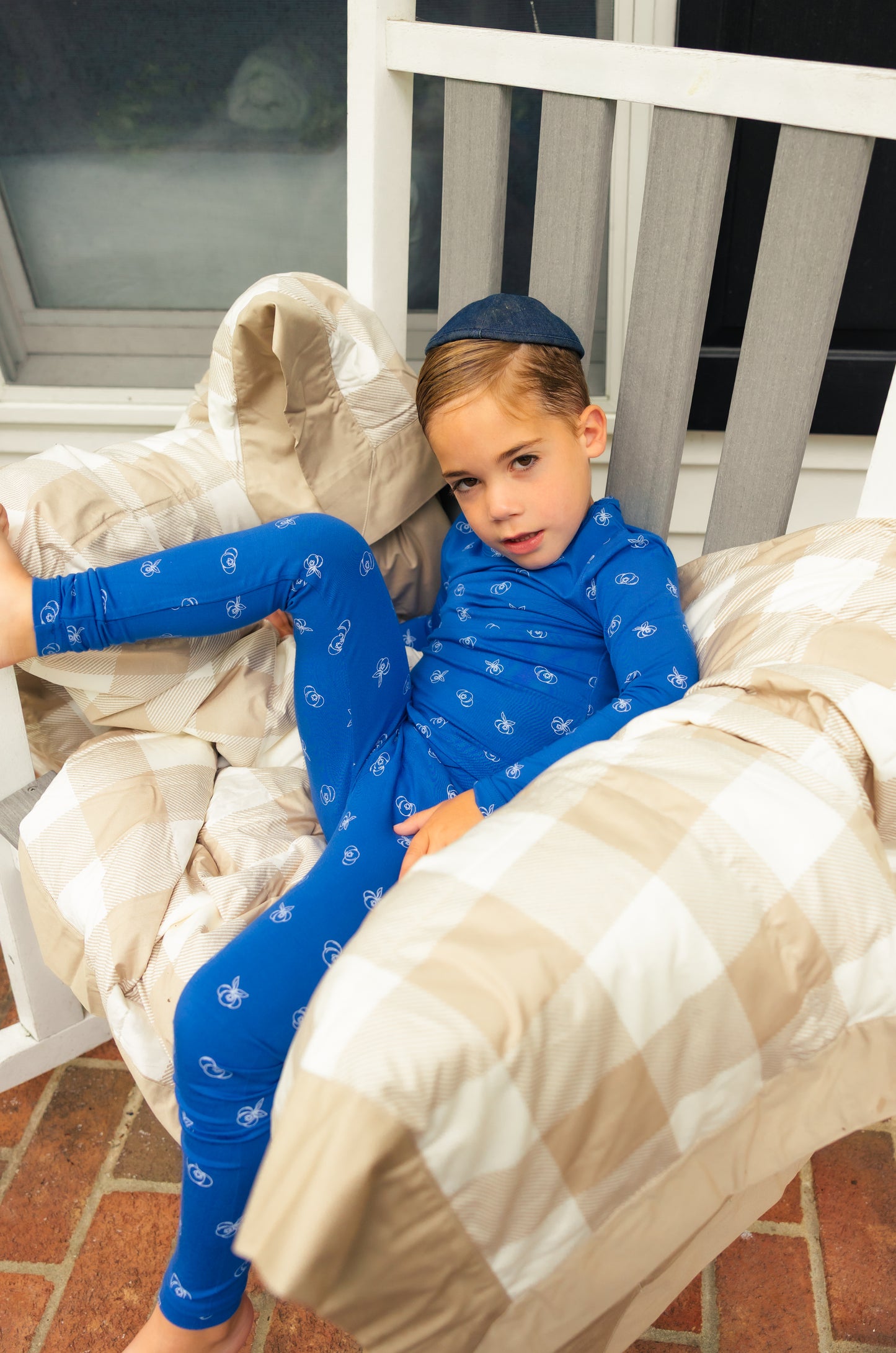Bamboo All Over Print Pajama Blueberries