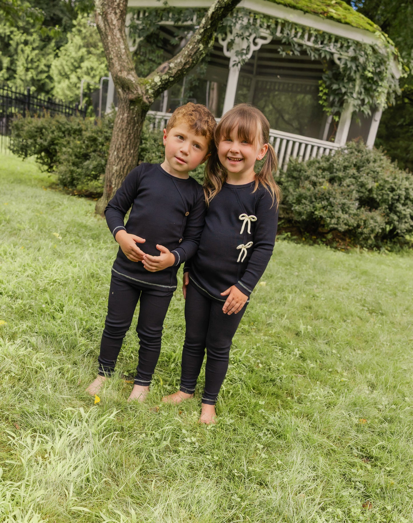 Black Weekend Pajama with Bows