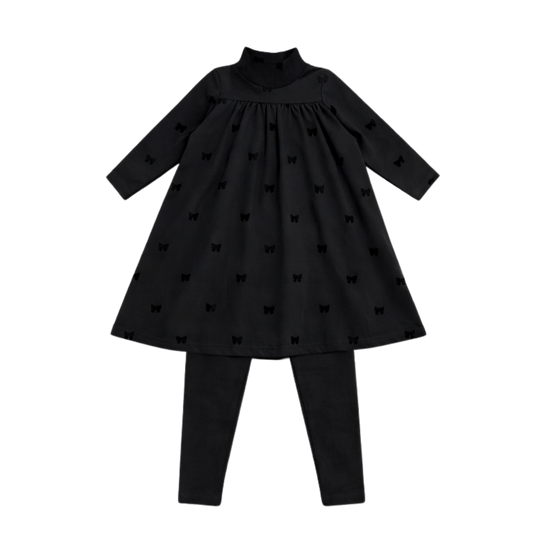 2 Piece All Over Bow Print Robe Set
