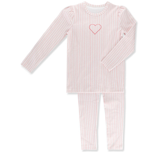 Heart Herringbone Pajama