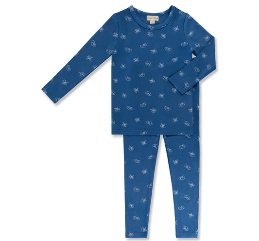 Bamboo All Over Print Pajama Blueberries