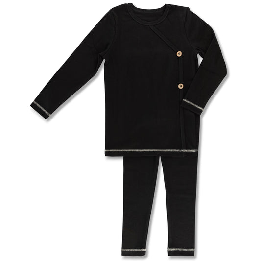 Black Weekend Pajama with Buttons